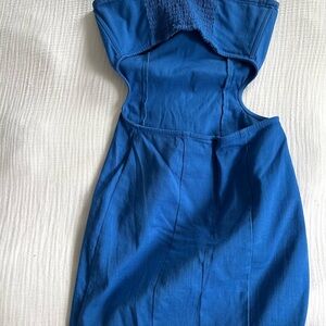 Glassons Blue Strapless Dress